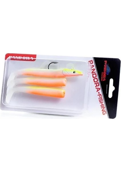 Sandeel 10CM 14GR 3+1 Silikon Yem