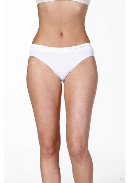 1234 Dikişsiz Seamless Slip Bikini Kadın Toparlayıcı Külot Beyaz