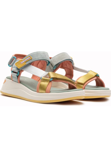 Deri + Tekstil Çok Renkli Kadın Sandalet 12408002