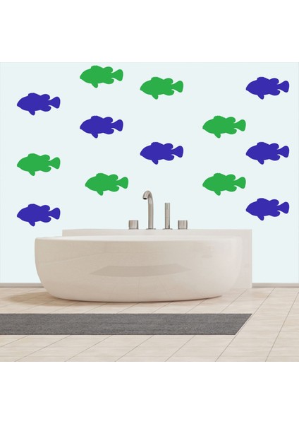 Japon Balığı Balık Deniz Altında Dekoratif Duvar Çıkartma Paketi Yatak Çocuk Odası