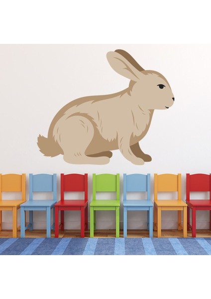 Tavşan Çiftliği Hayvanı Dekoratif Duvar Sticker Çıkartma Yatak Çocuk Odası