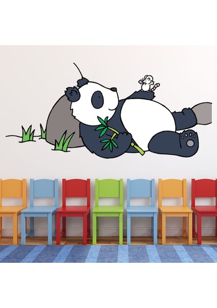 Bu Benim Değil... Uyuyan Panda Dekoratif Duvar Sticker Çıkartma Yatak Çocuk Odası