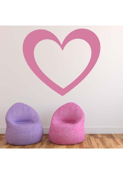 Basit Kalp Aşk Kalp Dekoratif Duvar Sticker Çıkartma Ofis Oturma Odası
