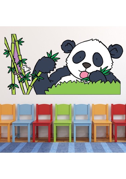 Bu Benim Değil... Aç Panda Ayısı Dekoratif Duvar Sticker Çıkartma Yatak Çocuk Odası