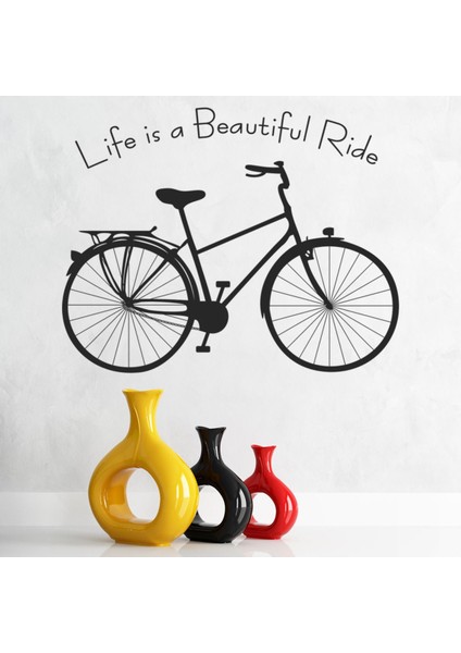 Güzel Yolculuk Ilham Verici Yazılı Dekoratif Duvar Sticker Çıkartma Oturma Odası Salon