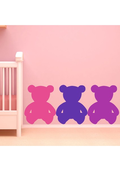 Oyuncak Ayı Kreş Dekoratif Duvar Çıkartma Seti Bebek Çocuk Odası