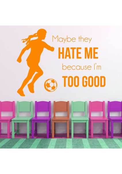 Çok Iyi Kızlar Futbol Dekoratif Duvar Sticker Çıkartma Oturma Odası Salon