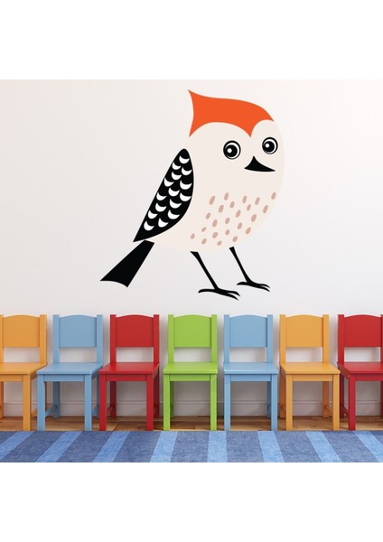 Ağaçkakan Kuş Kreş Dekoratif Duvar Sticker Çıkartma Yatak Çocuk Odası