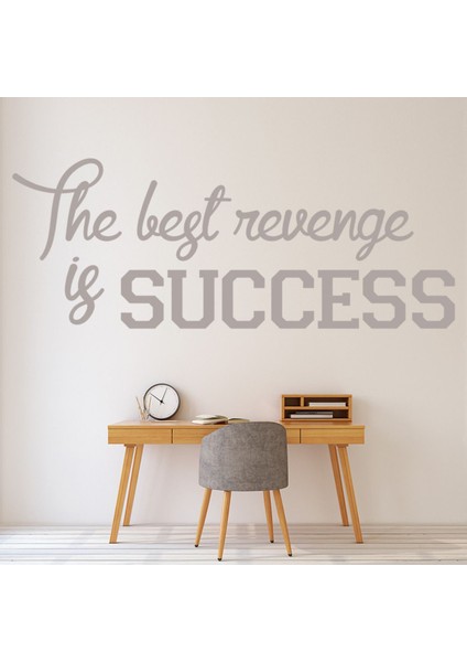 En Iyi Intikam Başarıdır Yazılı Dekoratif Duvar Sticker Çıkartma Oturma Odası Salon