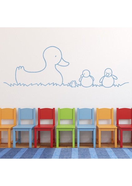 Bu Benim Değil... Ördek Ailesi Dekoratif Duvar Sticker Çıkartma Bebek Çocuk Odası