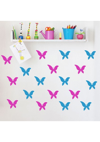 Basit Kelebek Kelebekler Dekoratif Duvar Sticker Çıkartma Bebek Çocuk Odası