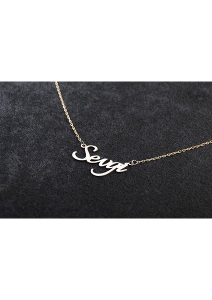 Burhan sağlam Kişiye Özel 925 Ayar Gümüş İsim Kolye