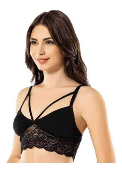 Kota 2 Adet Siyah Dantelli Büstiyer