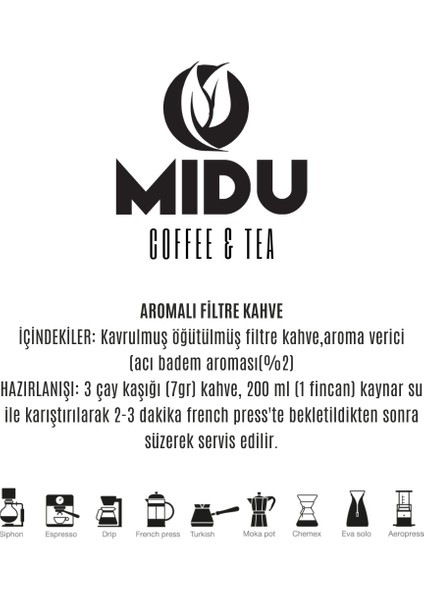 Filtre Kahve Acıbademli 250 Gr. modelleri