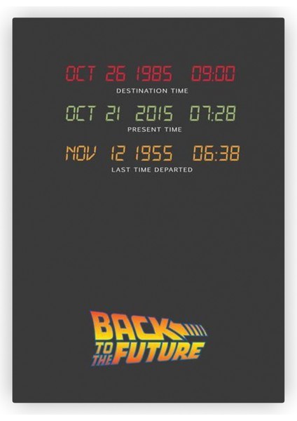 Back To The Future Ahşap Poster 20 x 29 cm