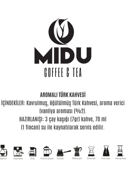 Vanilyalı Türk Kahvesi 250 gr modelleri