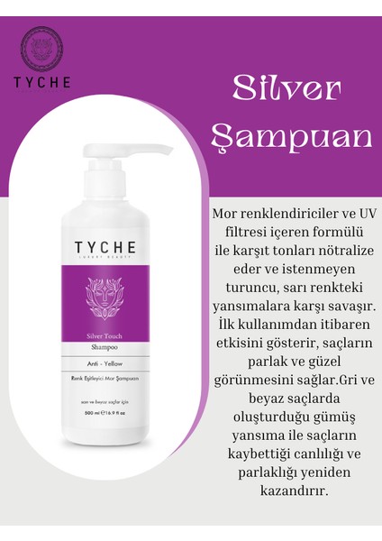 Luxury Beauty Turunculaşma Karşıtı Renk Eşitleyici Mor Şampuan Silver Touch Shampoo Anti-Yellow 500ML modelleri