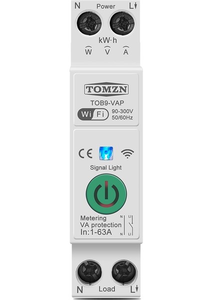 Akıllı Voltaj ve Akım Koruma Rölesi, Wifi Özellikli Dahili Enerji Ölçer ve Ampermetre 63A