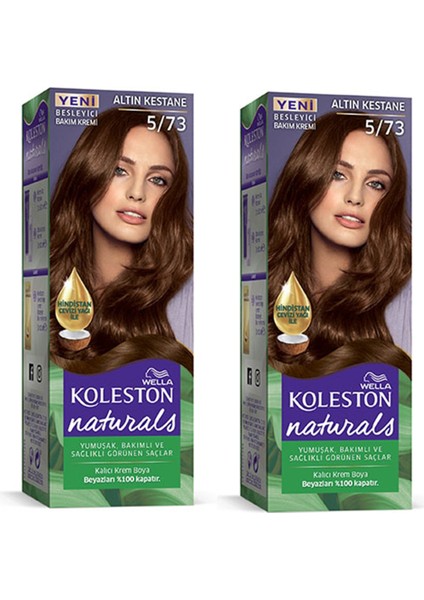 Wella Koleston Naturals Saç Boyası Altın Kestane 5/73 2x Paket