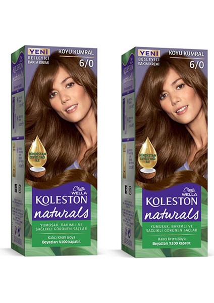 Naturals Saç Boyası Koyu Kumral 6/0 2x Paket