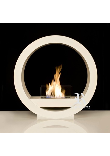 Moon Design Bioethanol Şömine: Dairesel Zarafet ve Sıcaklık