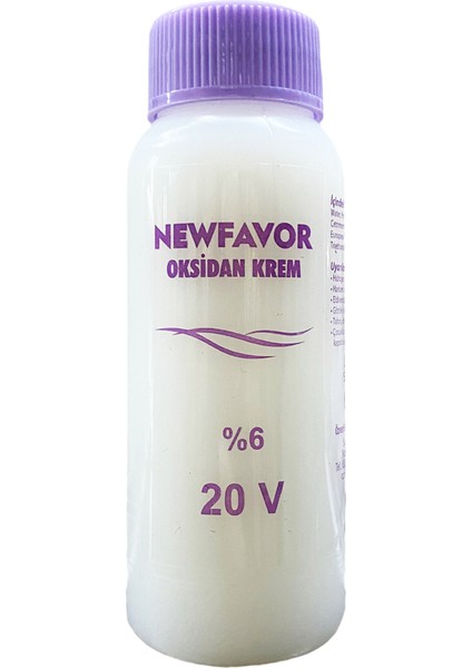 Oksidan Krem Saç Boya Sıvısı 6 Lık 20 Volüme 60 ml