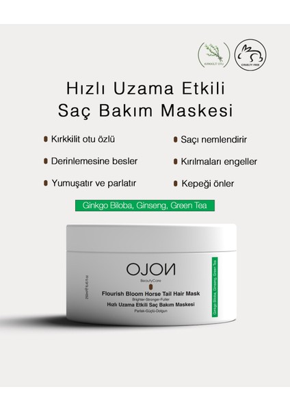 At Kuyruğu Bitki Özlü Hızlı Uzama Saç Bakım Maskesi 250ML / Besler, Korur, Hızlı Uzama
