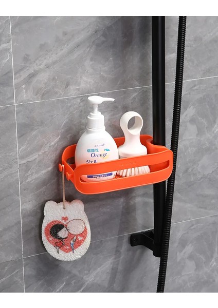 Çok Fonksiyonlu Tek Katlı Lavabo Rafı Organizer Musluğa Sabitlenir Askılı