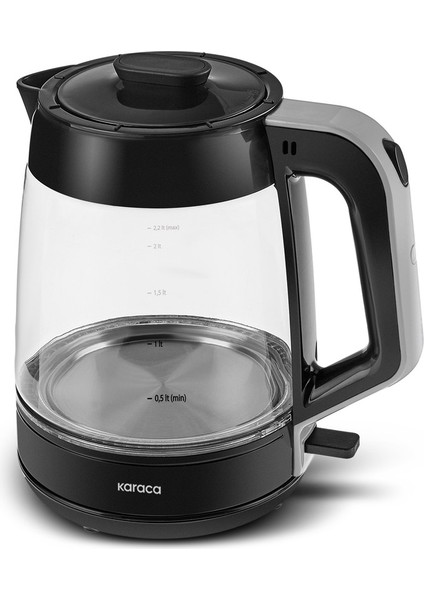 2 In1 3,1 Lt Cam Çay ve Su Isıtıcı Makinesi Space Gray 1900W