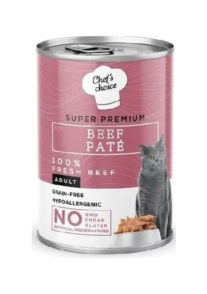 Chef's Choice Sığır Etli Yetişkin Kedi Konservesi 400GR