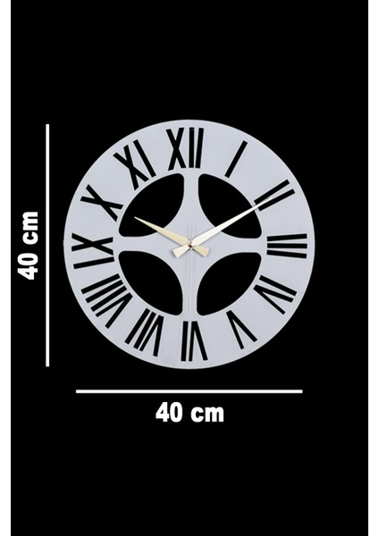 Roma Model Dekoratif Metal Lazer Kesim Akar SESSİZ Mekanizmalı Duvar Saati 40*40cm indirimleri