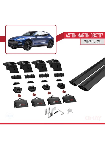 Aston Martin (DBX707) 2022 ve Sonrası ile Uyumlu Ace-2 Ara Atkı Tavan Barı Siyah 2 Adet indirimleri