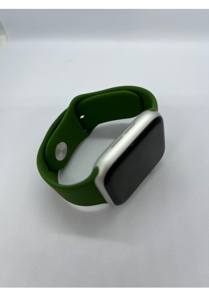 Apple Watch Uyumlu 42-44-45-49 mm Yeşil Silikon Kordon