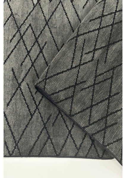 Zikzak Saçaklı Dokuma Şönil Kaymaz Taban Pamuk Yıkanabilir Haki Salon Halısı Yolluk Mutfak Halısı Kilim fırsatları