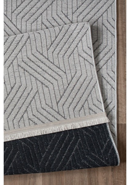 Labirent Saçaklı Dokuma Şönil Kaymaz Taban Pamuk Yıkanabilir Gri Salon Halısı Yolluk Mutfak Halısı Kilim fırsatları