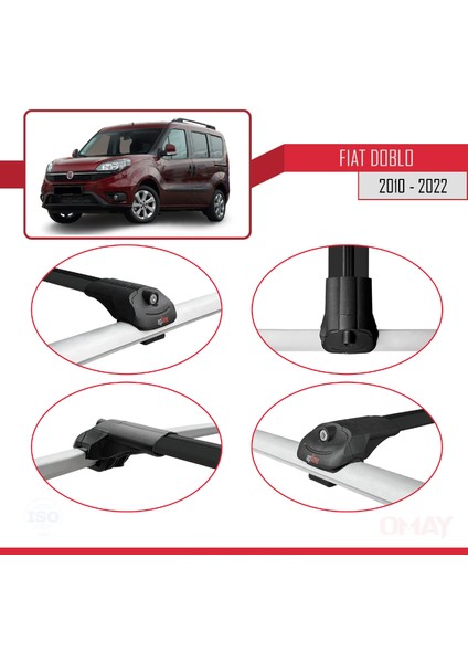Fiat Doblo 2010-2022 Arası ile Uyumlu Ace-1 Ara Atkı Tavan Barı Siyah 4 Adet fırsatları