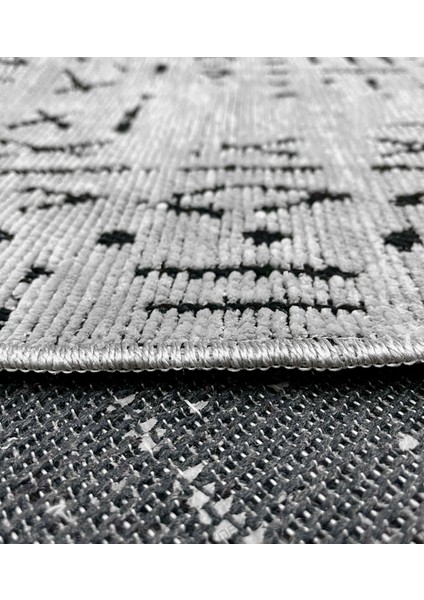 Iskandinav Dokuma Şönil Kaymaz Taban Pamuk Yıkanabilir Gri Salon Halısı Yolluk Mutfak Halısı Kilim