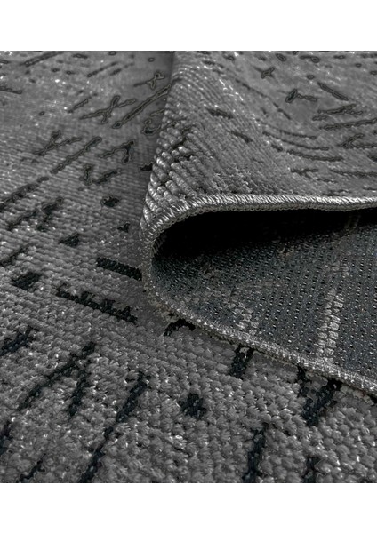 Iskandinav Dokuma Şönil Kaymaz Taban Pamuk Yıkanabilir Antrasit Salon Halısı Yolluk Mutfak Halısı Kilim indirimleri