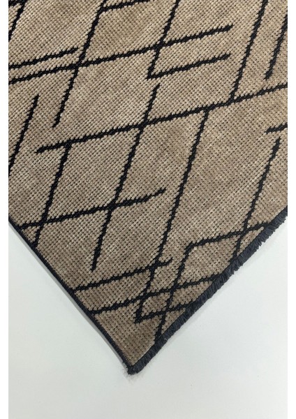 Zikzak Saçaklı Dokuma Şönil Kaymaz Taban Pamuk Yıkanabilir Vizon Salon Halısı Yolluk Mutfak Halısı Kilim fiyatları