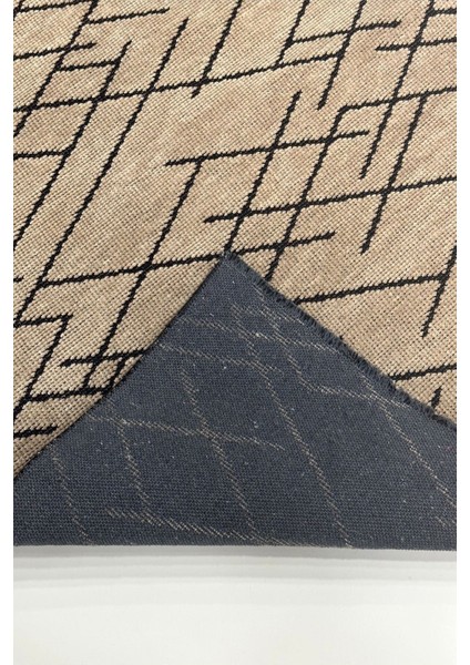 Zikzak Saçaklı Dokuma Şönil Kaymaz Taban Pamuk Yıkanabilir Vizon Salon Halısı Yolluk Mutfak Halısı Kilim fırsatları