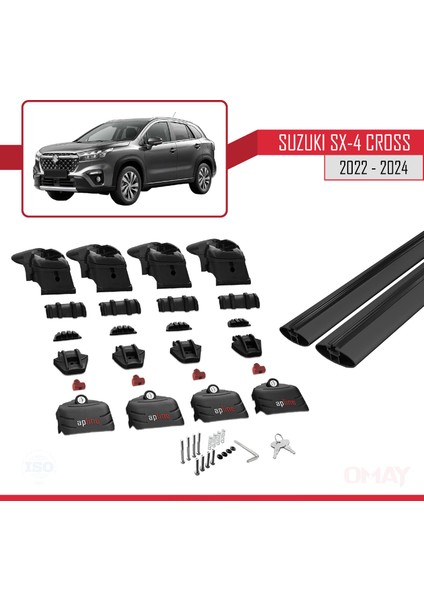 Suzuki Sx4 S-Cross 2022 ve Sonrası ile Uyumlu Ace-2 Ara Atkı Tavan Barı Siyah 2 Adet indirimleri