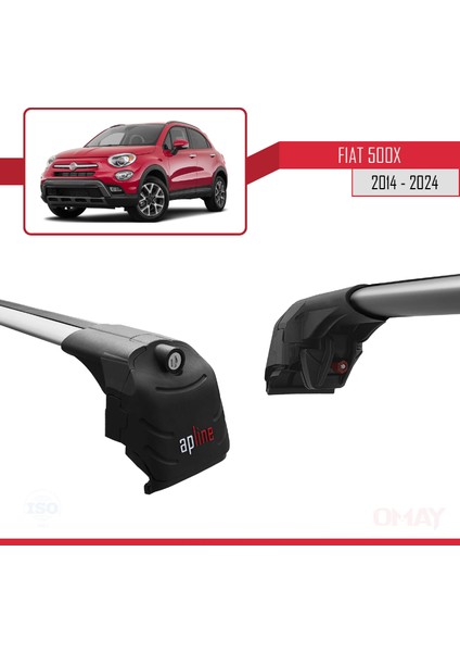 Fiat 500X 2014 ve Sonrası ile Uyumlu Ace-2 Ara Atkı Tavan Barı Gri 2 Adet modelleri