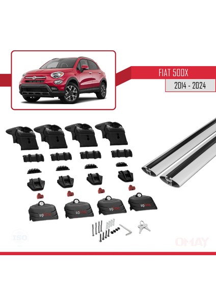 Fiat 500X 2014 ve Sonrası ile Uyumlu Ace-2 Ara Atkı Tavan Barı Gri 2 Adet fırsatları