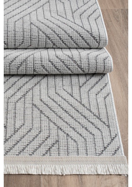 Labirent Saçaklı Dokuma Şönil Kaymaz Taban Pamuk Yıkanabilir Gri Salon Halısı Yolluk Mutfak Halısı Kilim modelleri