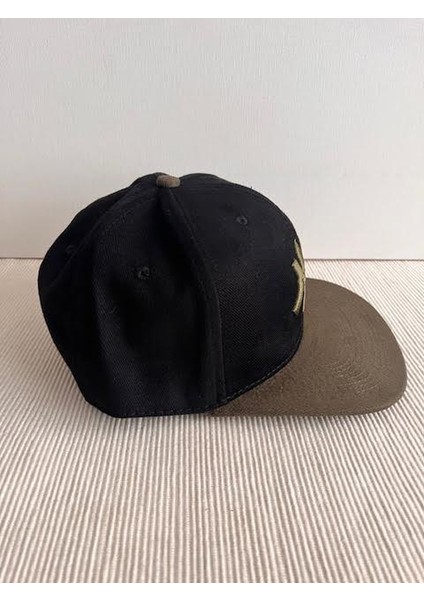 Ny Nakışlı Arkasından Ayarlanabilir Unisex Haki-Siyah Renk Hip Hop Şapka