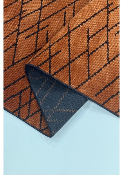 Zikzak Saçaklı Dokuma Şönil Kaymaz Taban Pamuk Yıkanabilir Kiremit Salon Halısı Yolluk Mutfak Halısı Kilim modelleri