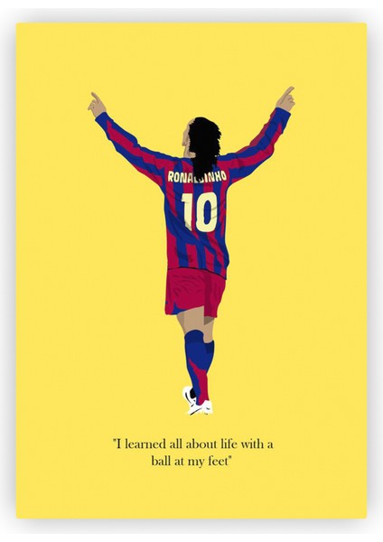 Ronaldinho Ahşap Poster 20 x 29 cm