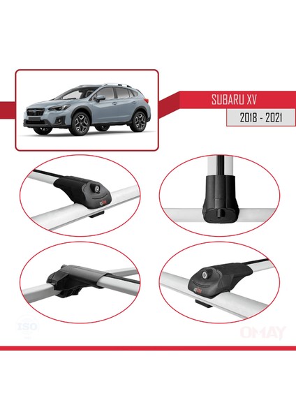 Subaru Xv 2018-2021 Arası ile Uyumlu Ace-1 Ara Atkı Tavan Barı Gri 3 Adet fırsatları