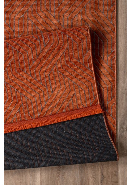 Labirent Saçaklı Dokuma Şönil Kaymaz Taban Pamuk Yıkanabilir Kiremit Salon Halısı Yolluk Mutfak Halısı Kilim fırsatları