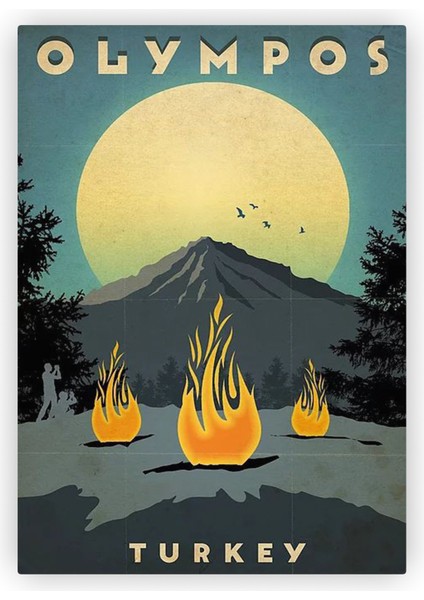 Olympos Turkey Ahşap Poster 20X29 cm